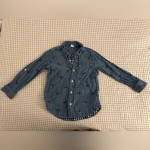 🎈5 for $25! Boys Gap Muslin Dinosaur Shirt